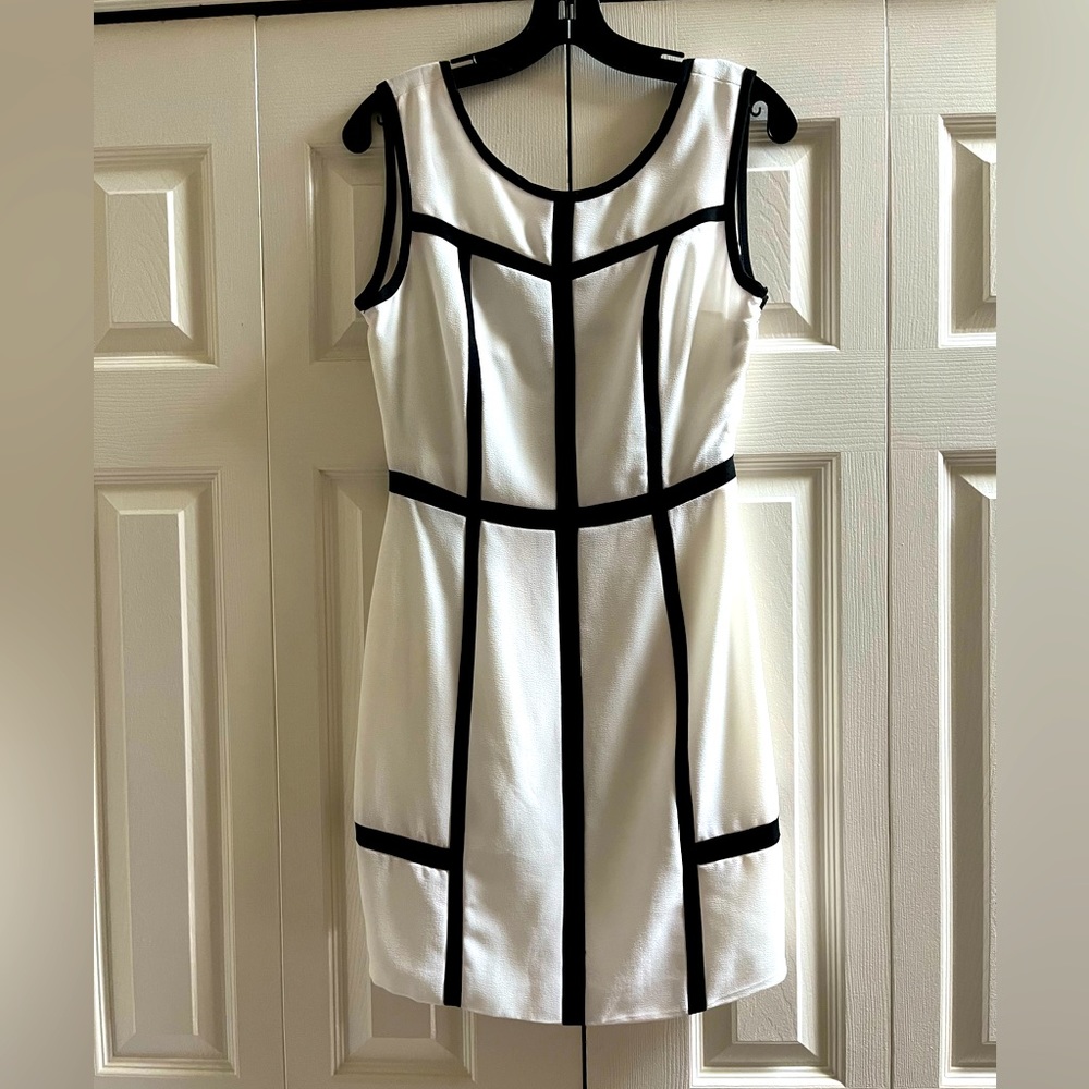 White and black dress